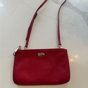 Coach  Red Leather Crossbody Bag
